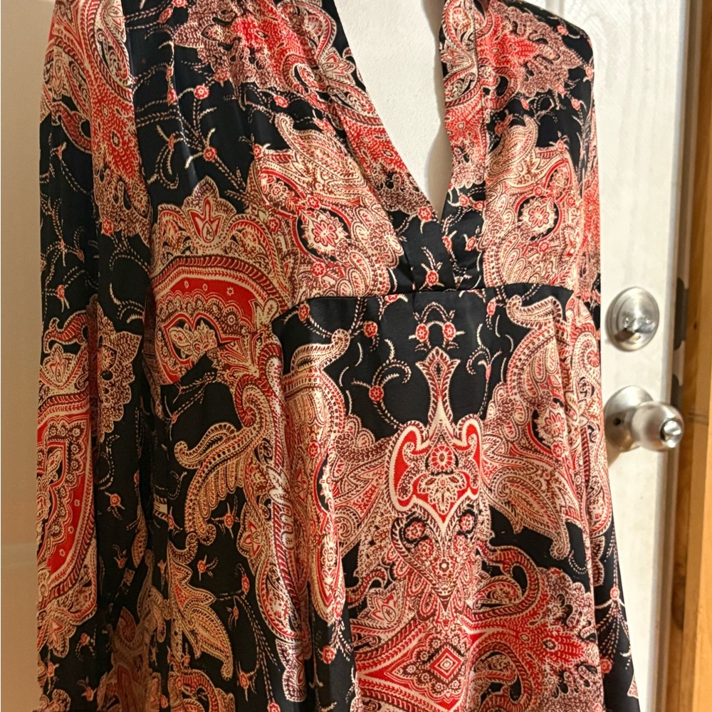 Free People Field of Butterflies Tunic Top XSmall (oversized) - Picture 2 of 15